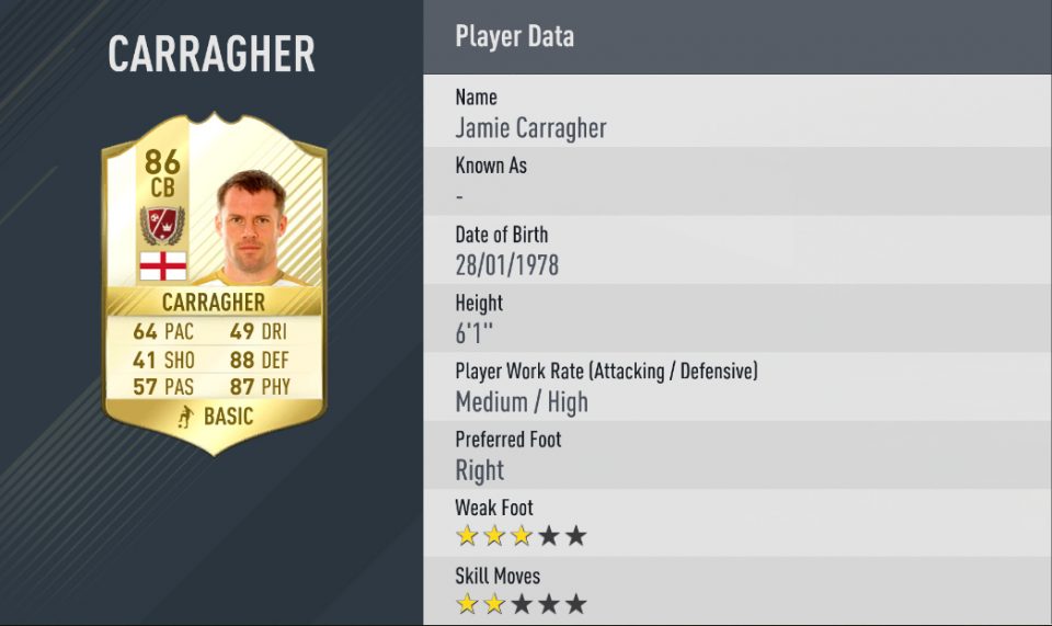 Jamie Carragher FIFA